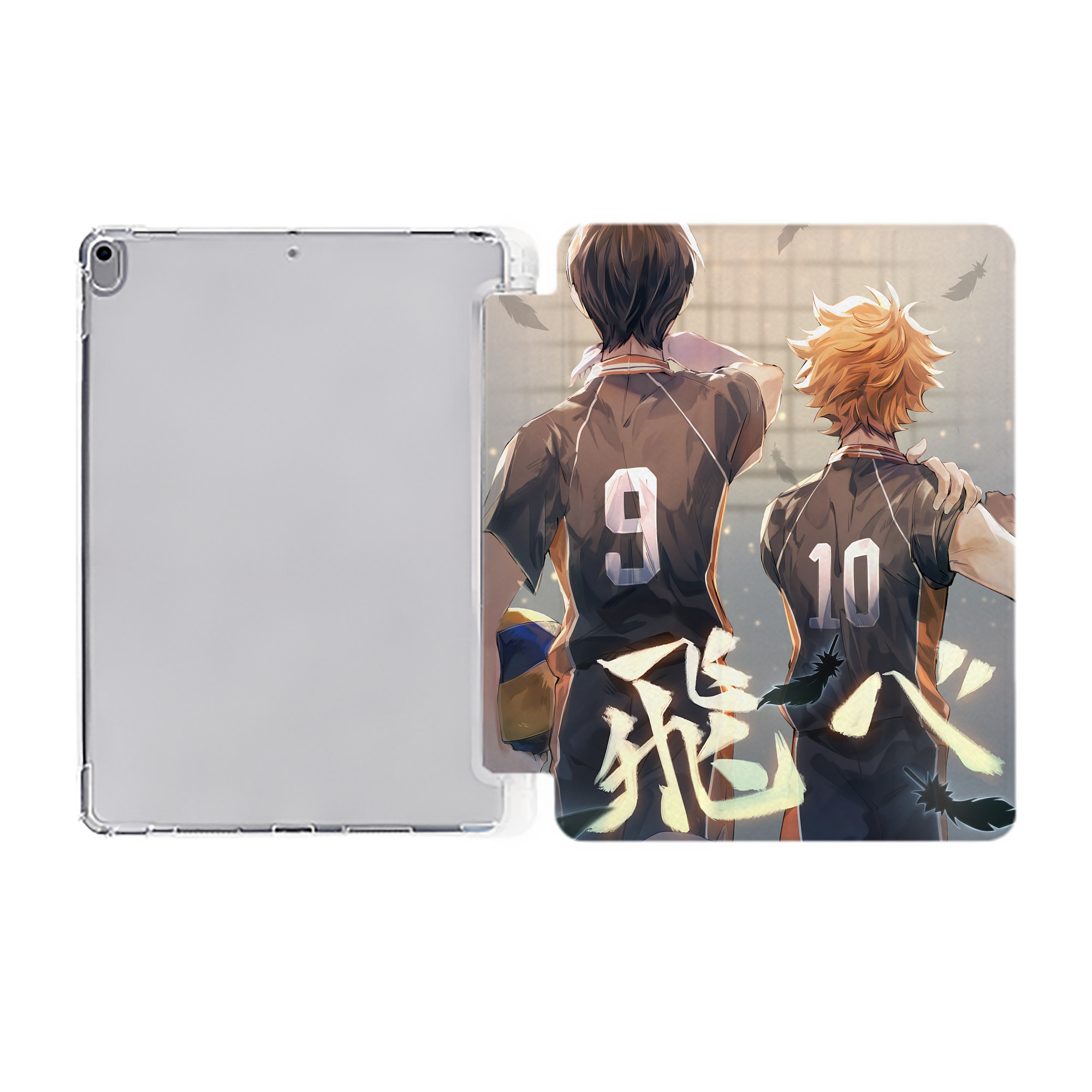 （画像用） ハイキュー!! Haikyu!! IPad ケース ペン収納付き 三つ折りスタンド PUレザー×シリコン 対応機種9.5/10.5/10.9インチ